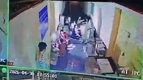 screenshot of a video of CCTV footage of a strong room in Kolkata