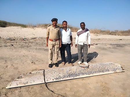 Gujarat: Unclaimed drone wing found in Kutch during coastal patrolling