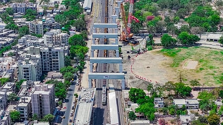 Bullet train project: Five heavy portal beams launched over Ahmedabad-Vadodara line in 22 days