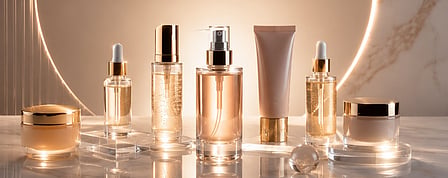 In the image cosmeti products are shown 