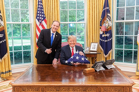 Lee Zeldin and Donald Trump in the Oval Office