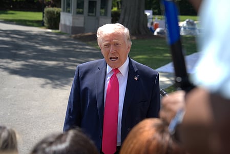 Washington, D.C.: U.S. President Donald Trump speaks to the press on the South Lawn of the White House in Washington, D.C., the United States, April 16, 2026. Trump said Thursday he would consider visiting Pakistan if a peace deal is reached between the United States and Iran to end the weekslong conflict. 
