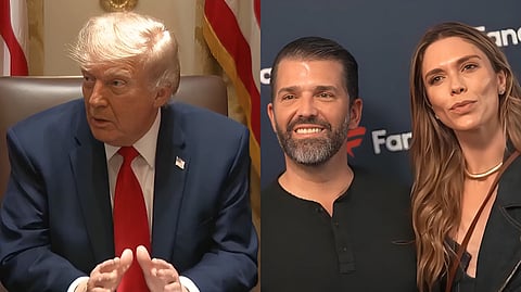 photo of US president Donald Trump and his son Trump Jr.