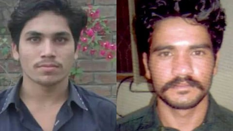 Photos of the two accused in the French woman rape case: Abid Malhi (right) and Shafqat Ali (left)