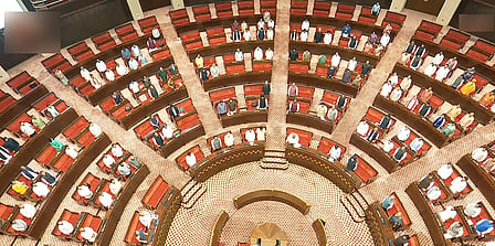 Opposition leaders protest in Lok Sabha and Rajya Sabha over the NEET paper leak issue during the Monsoon Session