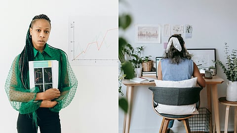 A young employee working on a laptop from home, illustrating the impact of remote work on early-career job opportunities
