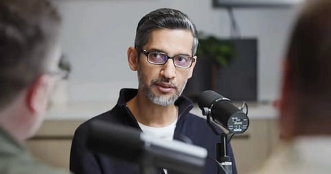 Sundar Pichai in a podcast