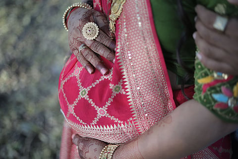 image of a pregnant woman in Patna, Bihar