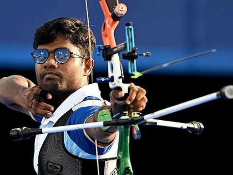 photo of Indian archer Dhiraj Bommadevara  at the Archery World Cup Stage 3 held in Antalya, Turkiye