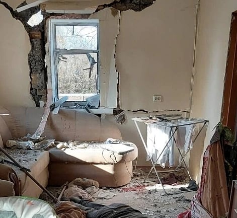 In the image a Ukrainian civilian killed during the Russian bombing of Chernihiv
