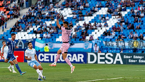 image shows a football match going on.