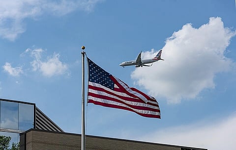The image shows the flag of the United States.