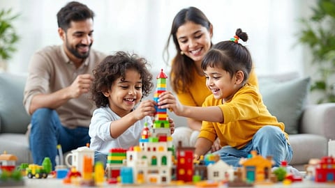 Parents visiting a preschool classroom while evaluating safety, teachers, and learning environment before admission