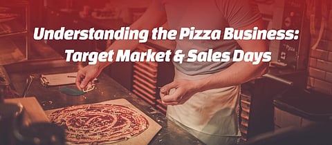 Pizza slices inside branded pizza boxes representing customer trends, target markets and peak sales periods in the U.S. pizza industry