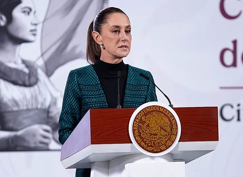 the image shows Mexican President Claudia Sheinbaum.