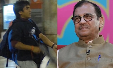 Left image is of Ajmal Kasab from Kashkar e taiba holding a gun during the 26/11 attack in Mumbai. Right image is of Ujjwal Nikam who helped in prosecuting Ajmal Kasab.