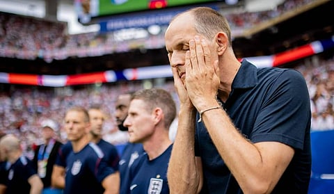 Thomas Tuchel looks disappointed