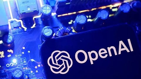 Open AI logo conducting artificial intelligence test