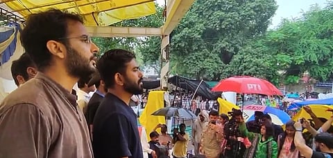 CJP's Abhijeet Dipke at Jantar Mantar