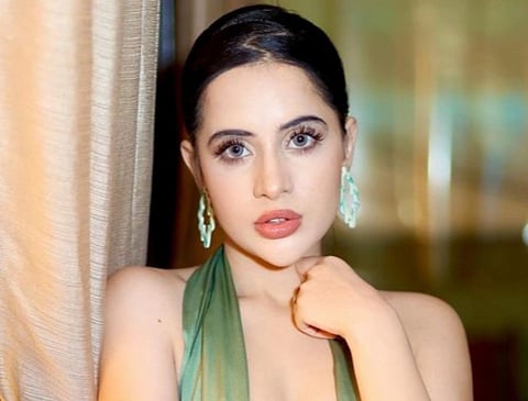 Image of internet personality Urfi Javed or Uorfi Javed known for her bold fashion choices. 