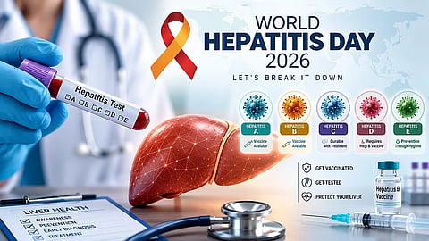 Doctor explaining the differences between hepatitis A, B, C, D and E