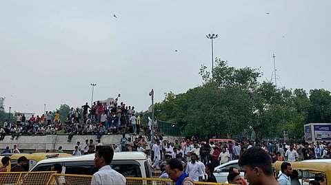 In the image CJP Protesters are shown in Jantar Mantar