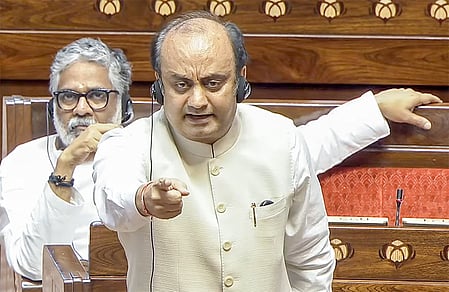 In the image BJP MP Sudhanshu Trivedi is shown