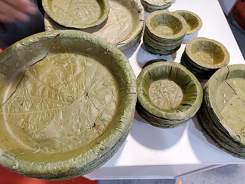 Nepal sal leaf plates community forest women enterprise