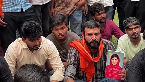 Man holding a book