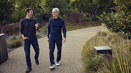 John Ternus and Tim Cook