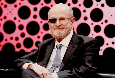 image of Salman Rushdie at Frankfurt Book Fair 2023