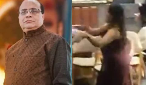 Left image is of Kanpur Businessman Vineet Minocha and right image is of his daughter in law Shalu Minocha dancing in a lounge on the day of the murder. 