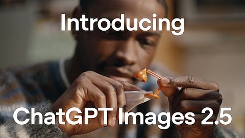 AI image generation interface showing prompt input and generated visual output