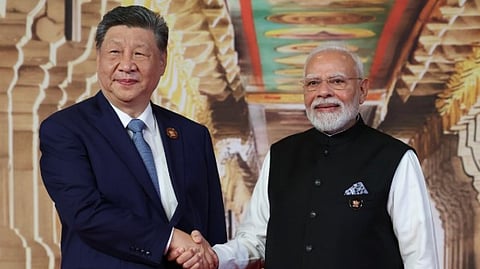 PM Narendra Modi had bilateral meeting with Chinese President Xi Jinping during latter's visit to New Delhi on the sidelines of BRICS Summit.