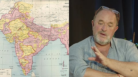 Map of British India under East India Company and Historian William Dalrymple