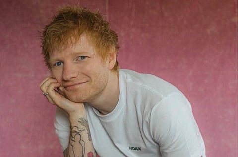 In the image Ed Sheeran is shown
