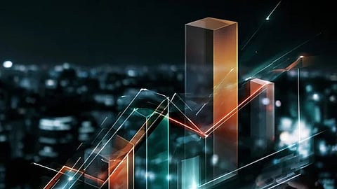 Financial technology and real-time payments network illustration