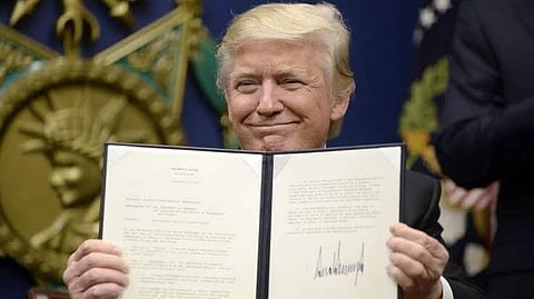 Trump AI accord tech CEOs self-policing backlash