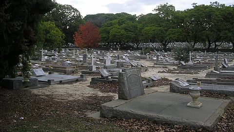 A graveyard