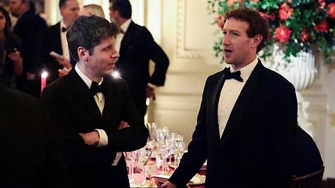 OpenAI CEO Sam Altman and Meta CEO Mark Zuckerberg attend a state dinner hosted by President Donald Trump on September 24, 2026
