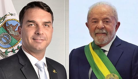 Flávio Bolsonaro and Luiz Inácio Lula da Silva 
