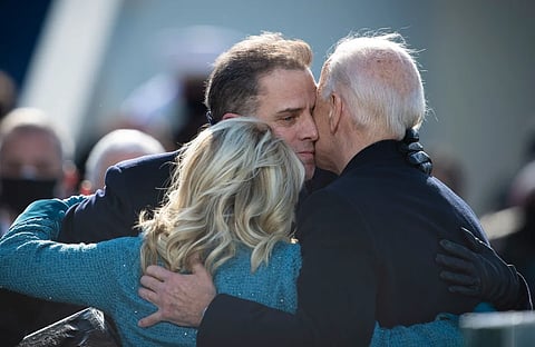 Image of Jill, Joe and Hunter Biden during the 59th presidential inauguration