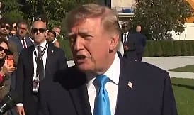 In the image trump is shown