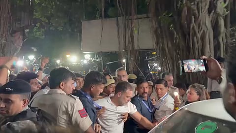Rahul Gandhi being detained