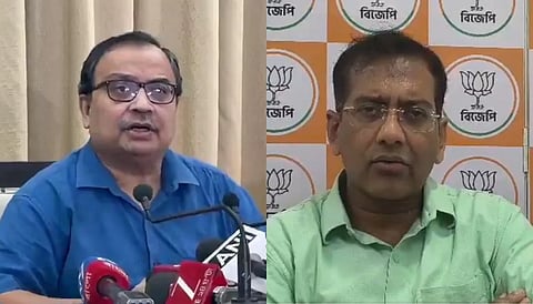 on the right is Debjit Sarkar, and on the left is TMC's kunal ghosh