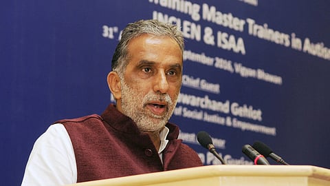 Krishan Gurjar speaking at a conference