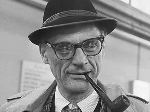 black and white image of arthur miller 