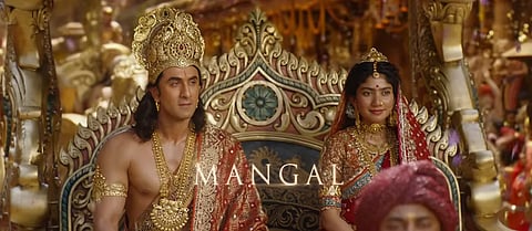 Image of Ranbir Kapoor and Sai Pallavi playing ram and Sita in ramayana 