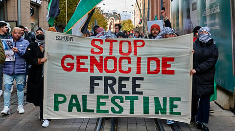 protest against the genocide in Palestine