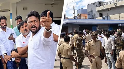 tdp and ysrcp workers clash amid heavy police force deployment
